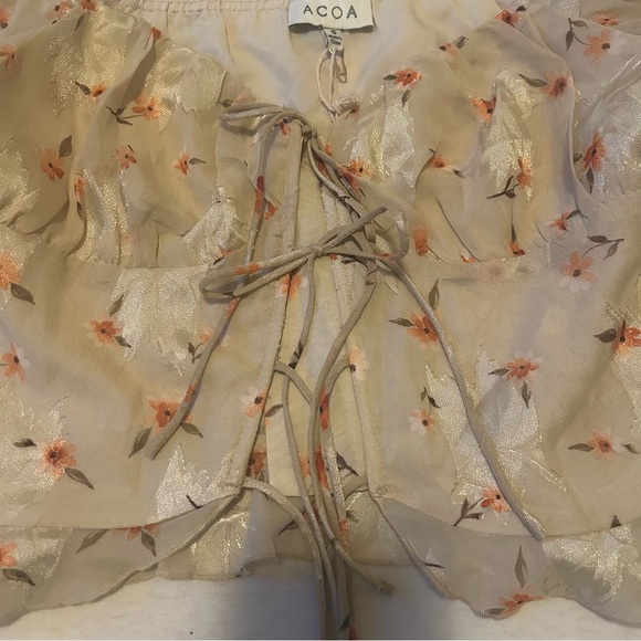 NWT ACOA Lace Up Top - Picture 3 of 3